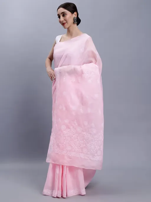 Chikankari Cotton Saree