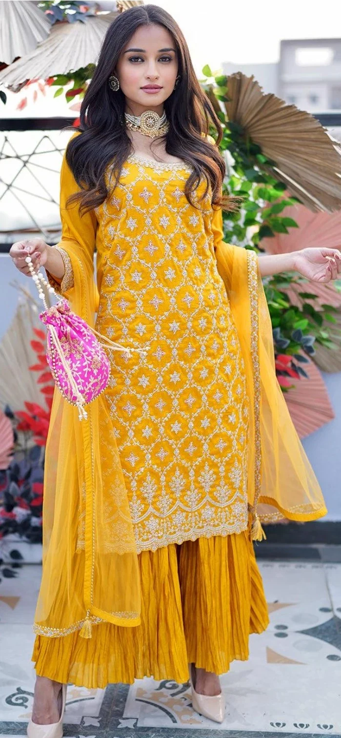 Mustard Pakistan suit set