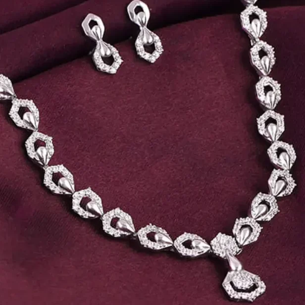 Silver Glittering Hexagon Set