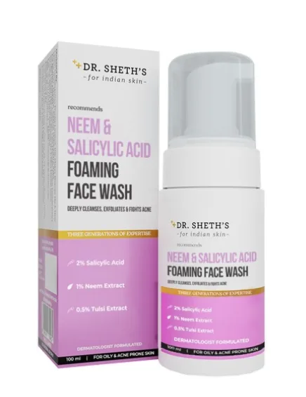 Dr. Sheths Neen and Salicylic Acid Foaming Face Wash with Tulsi Extract