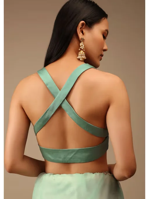 Criss Cross Strap Back Blouse