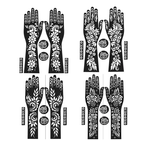 Full Hand Mehendi Stencil Design