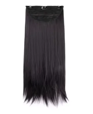 Clip-in 24 Natural Black Straight Hair Extensions 