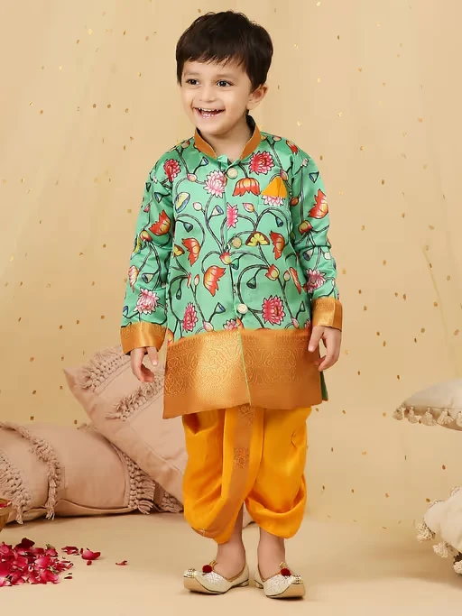 Aroha Pichai Print Sherwani Dhoti 