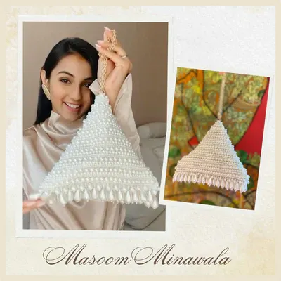 Cream Pyramid Bag