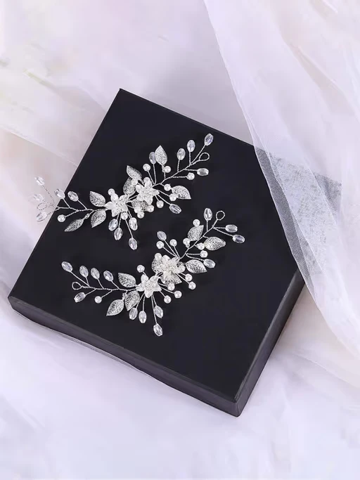 Women White Embellished Tiara