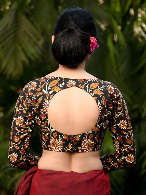 Circular Open Back Quirky Blouse