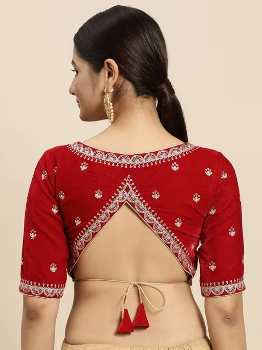 Inverted V-Neck Blouse Design