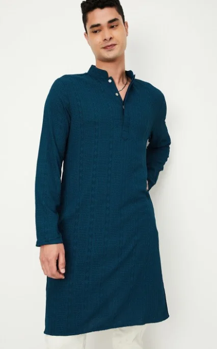 Embroidered Flared Sleeves Chikankari Kurtas