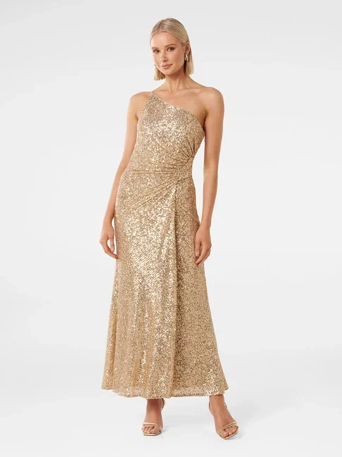 Forever New Carolyn Sequin Asymmetric Gown