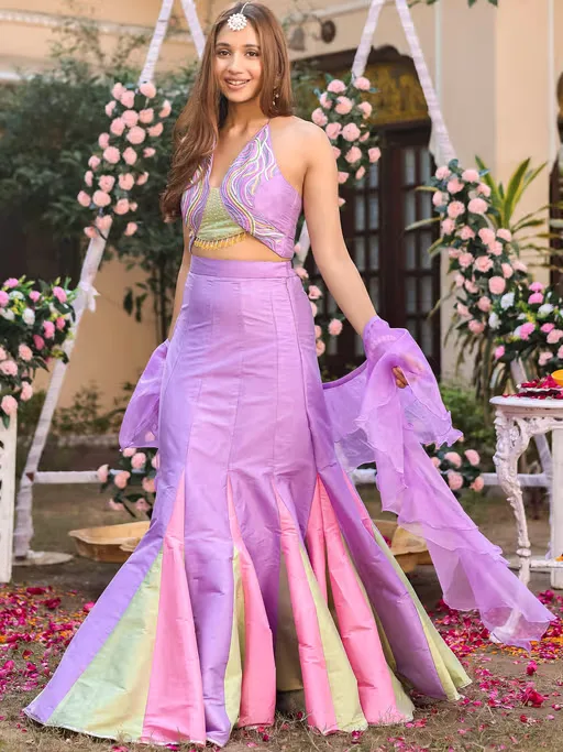 Lilac Mermaid Lehenga