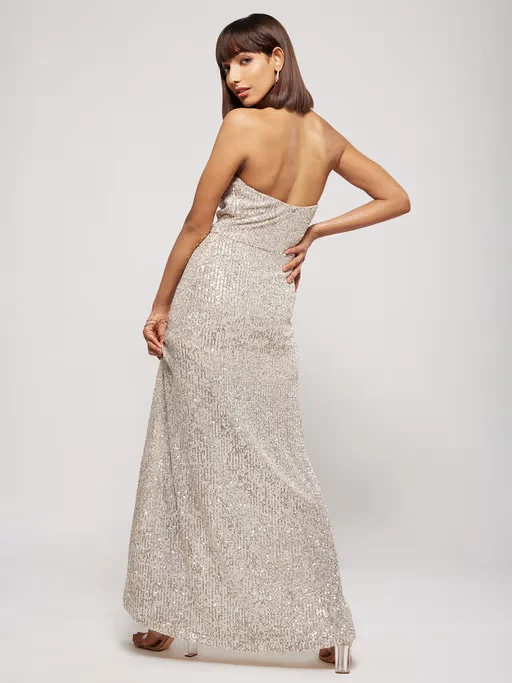 Sequined Tube Gown