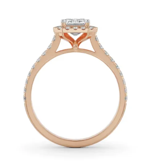 Pave Diamond Halo Engagement