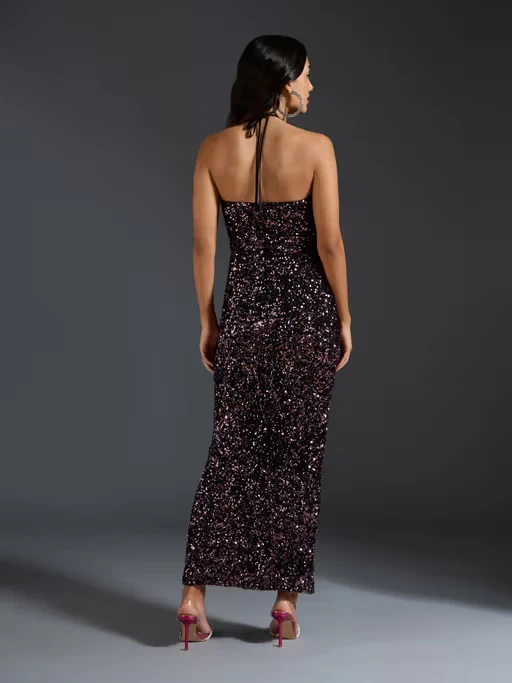 Black Sequined Gown