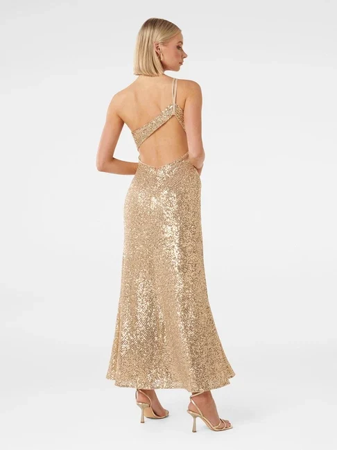 Sequin Asymmetric Gown
