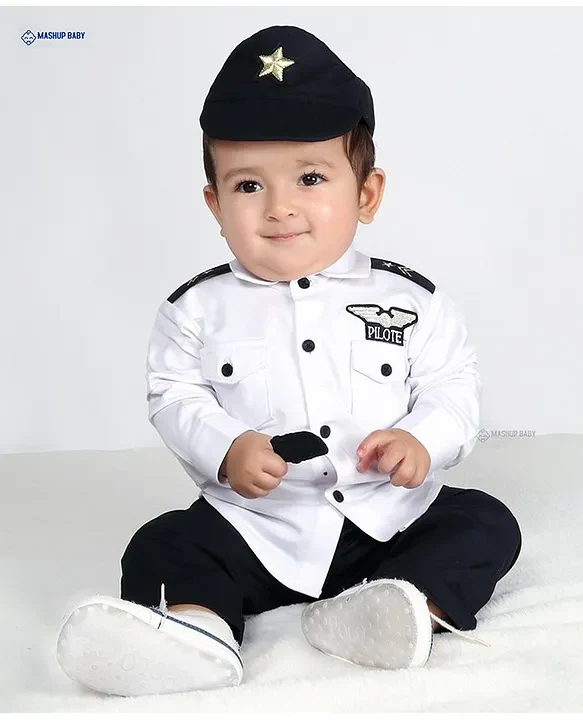 Pilot Theme Shirt and Pants with Cap Set