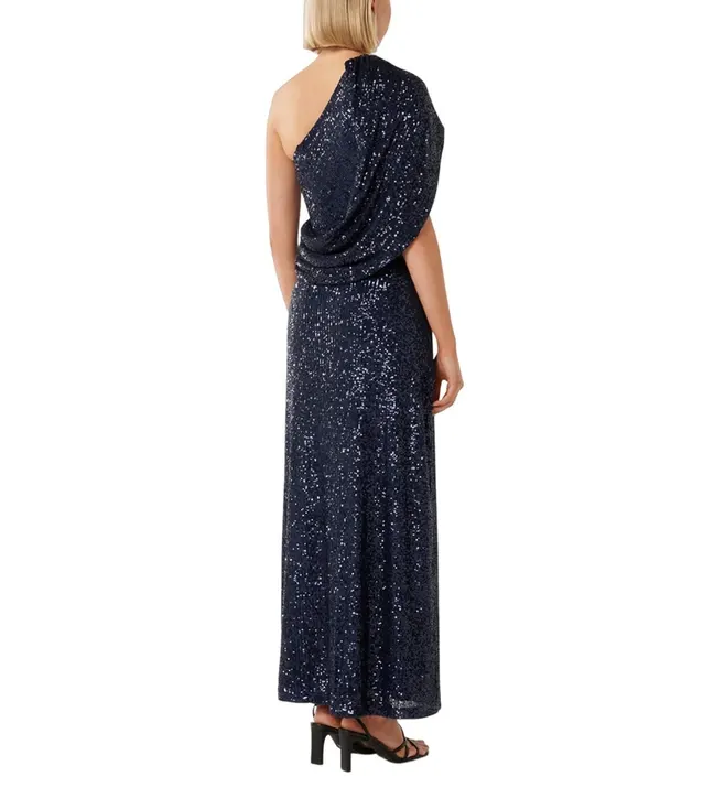 Cape Sequin Flare Fit Gown