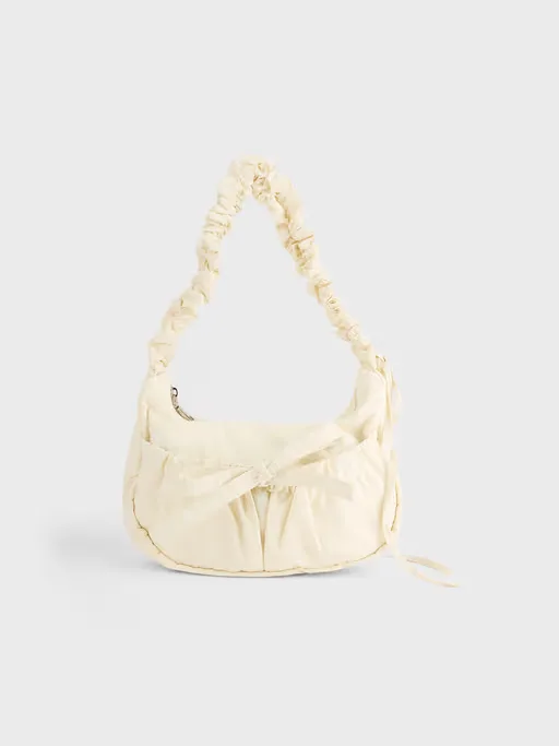 Shoulder Bag with Ruffles and Bow