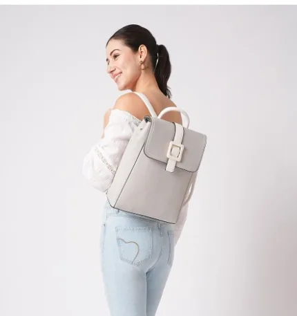 Buckle Detail Yoke Style Backpack
