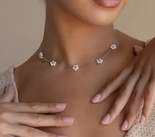 Peral Full White Moti Necklace