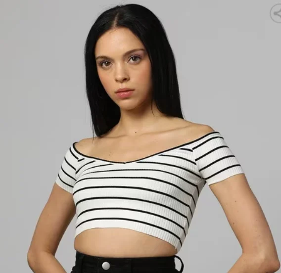 Women Striped Regular Fit Top