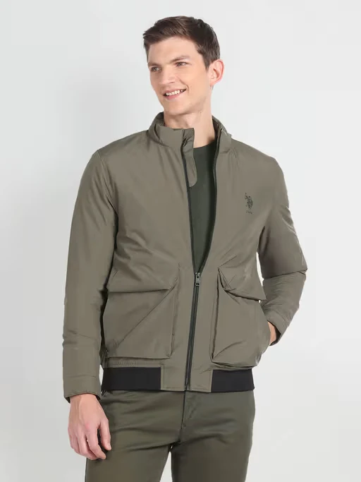 Contrast Hem Lightweight Jacket