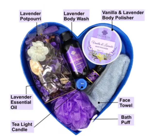 Kazarmaa Lavender Love Bath And Spa Gift Hamper Set