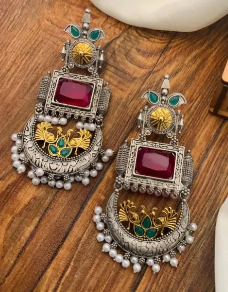 German Silver-Plated Classic Drop Earrings