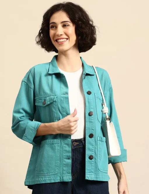 Twill Pure Cotton Denim Jacket